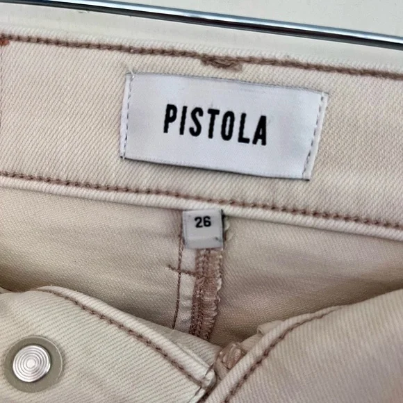 Pistola Mid Rise Skinny Jeans in Cream/Beige, SZ 26 EUC - Picture 3 of 6